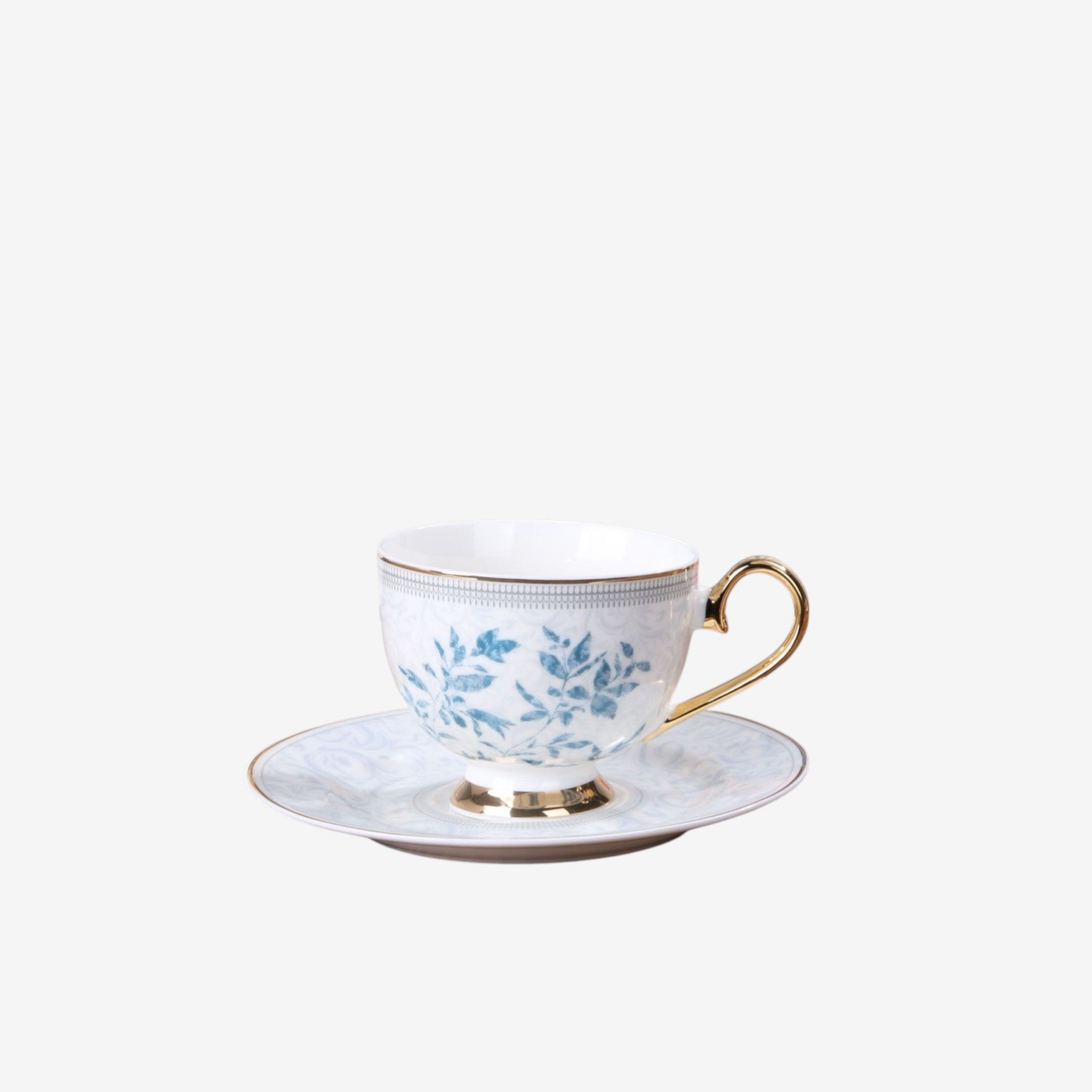 Johnson Bros Inspired 12-Piece Floral Cups & Saucers Set – Premium Floral Tea Set
