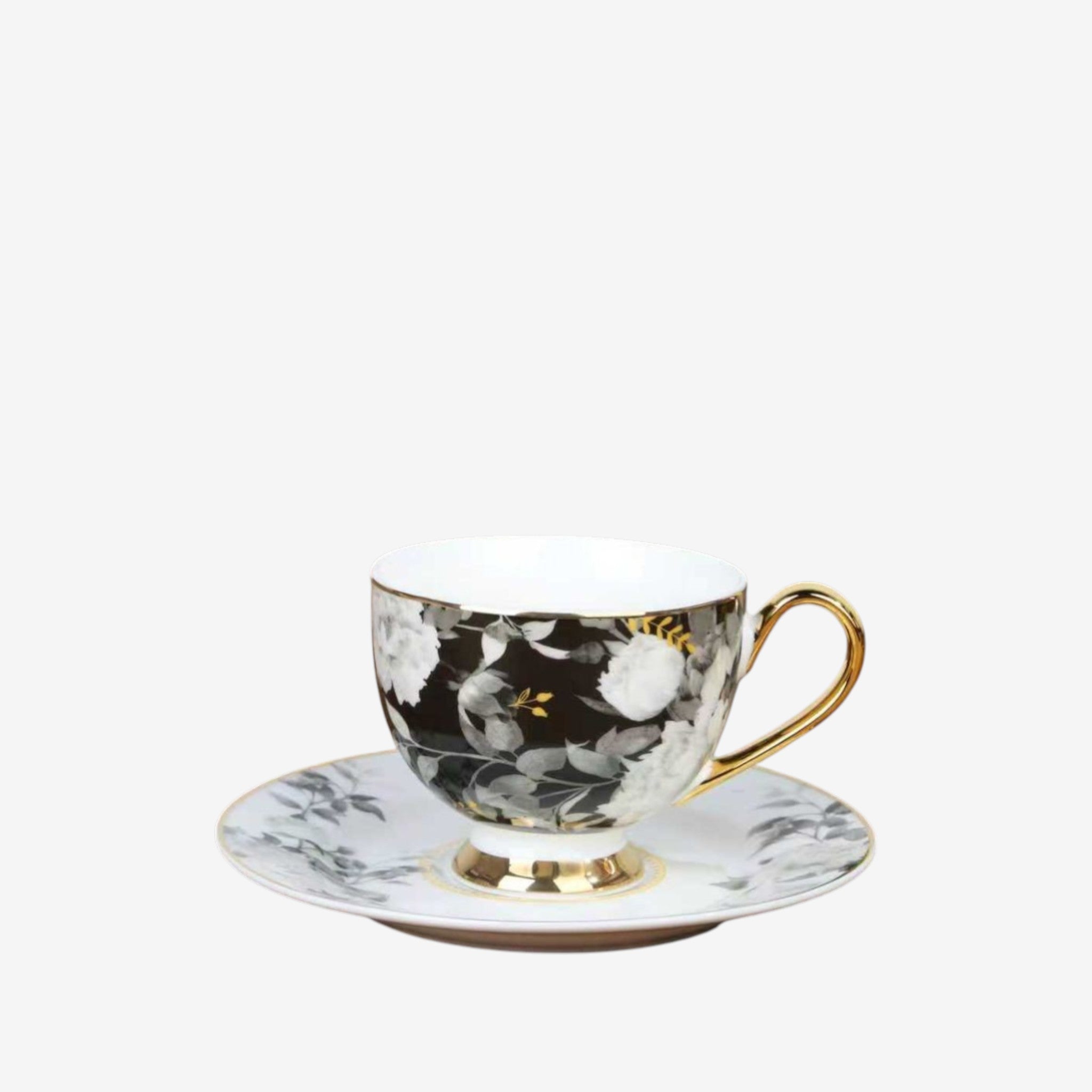Johnson Bros Inspired 12-Piece Floral Cups & Saucers Set – Elegant Imported Cup & Saucers Set for Home & Gifting