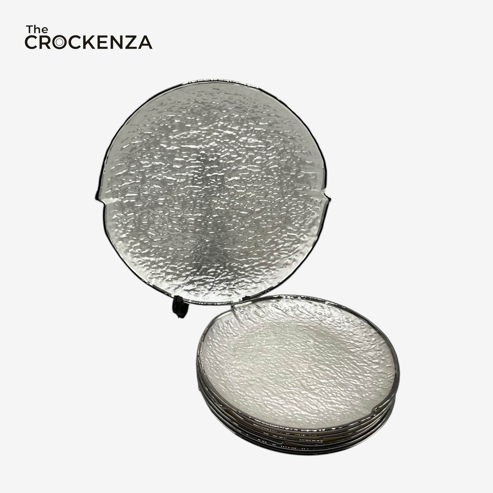 Luxury 7 Pcs Glass Cake Set – Premium Cake Serving Plate Set
