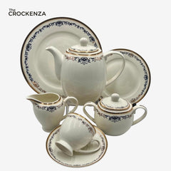 Royal Mosaic 24-Piece Imported Super Bone Tea Set – 6 Person Serving