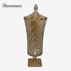 Luxury Crystal Glass Beverage Dispenser with Tap – Premium Drink Dispenser 4.5 Ltr