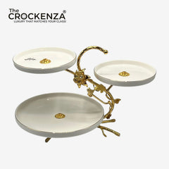Luxury 3 Step Pastry Stand – 3 Tier Dessert & Serving Stand - Golden
