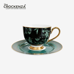 Premium Super Bone China Cup & Saucer Set | Vintage Johnson Bros Inspired Floral Tea Cups