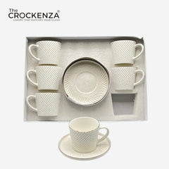 Imported Ceramic Cup & Saucer Set – Elegant Matte Finish