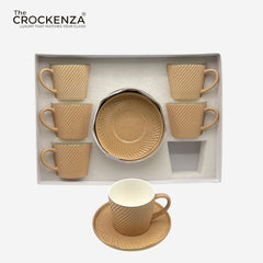 Imported Ceramic Cup & Saucer Set – Elegant Matte Finish