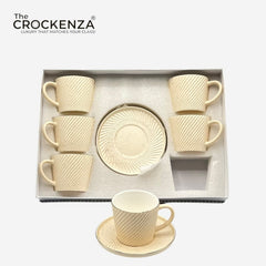 Imported Ceramic Cup & Saucer Set – Elegant Matte Finish