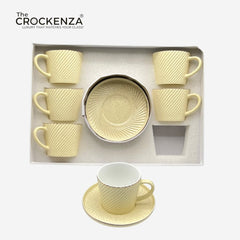 Imported Ceramic Cup & Saucer Set – Elegant Matte Finish