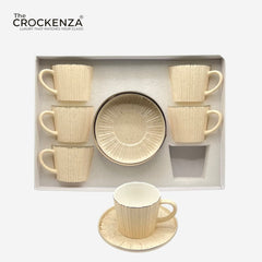 Imported Ceramic Cup & Saucer Set – Elegant Matte Finish
