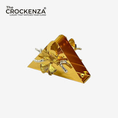 Luxury Gold Napkin Holder Stand with Ginkgo Leaf Design