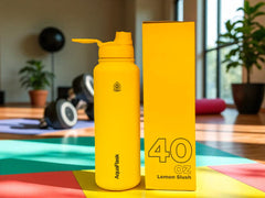 Aquaflask insulated 40oz water bottle - Lemon Slush | Best for sports & gym freaks