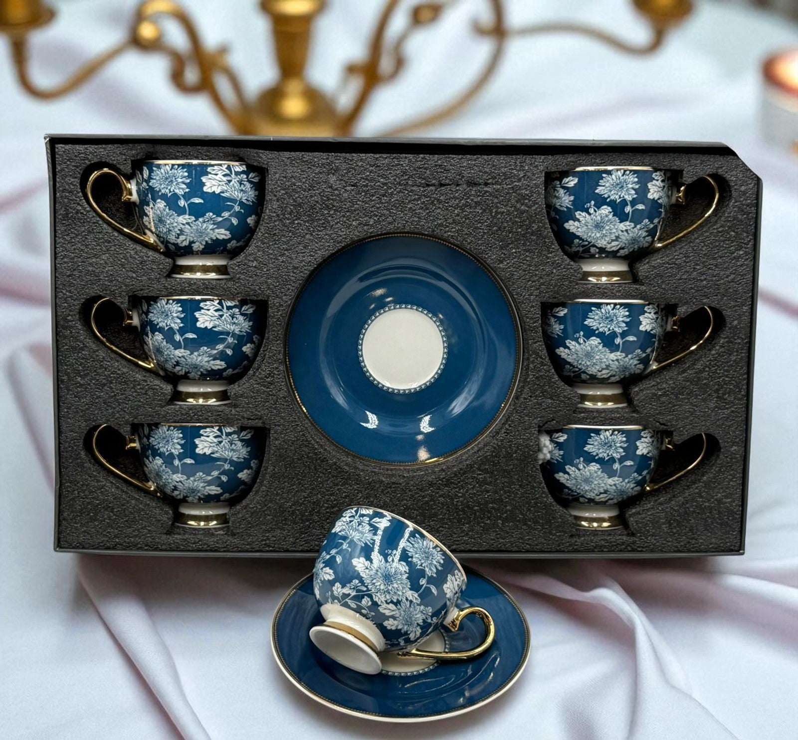 Savor & Serve – Luxury Cups & Saucers 12 (Pcs)