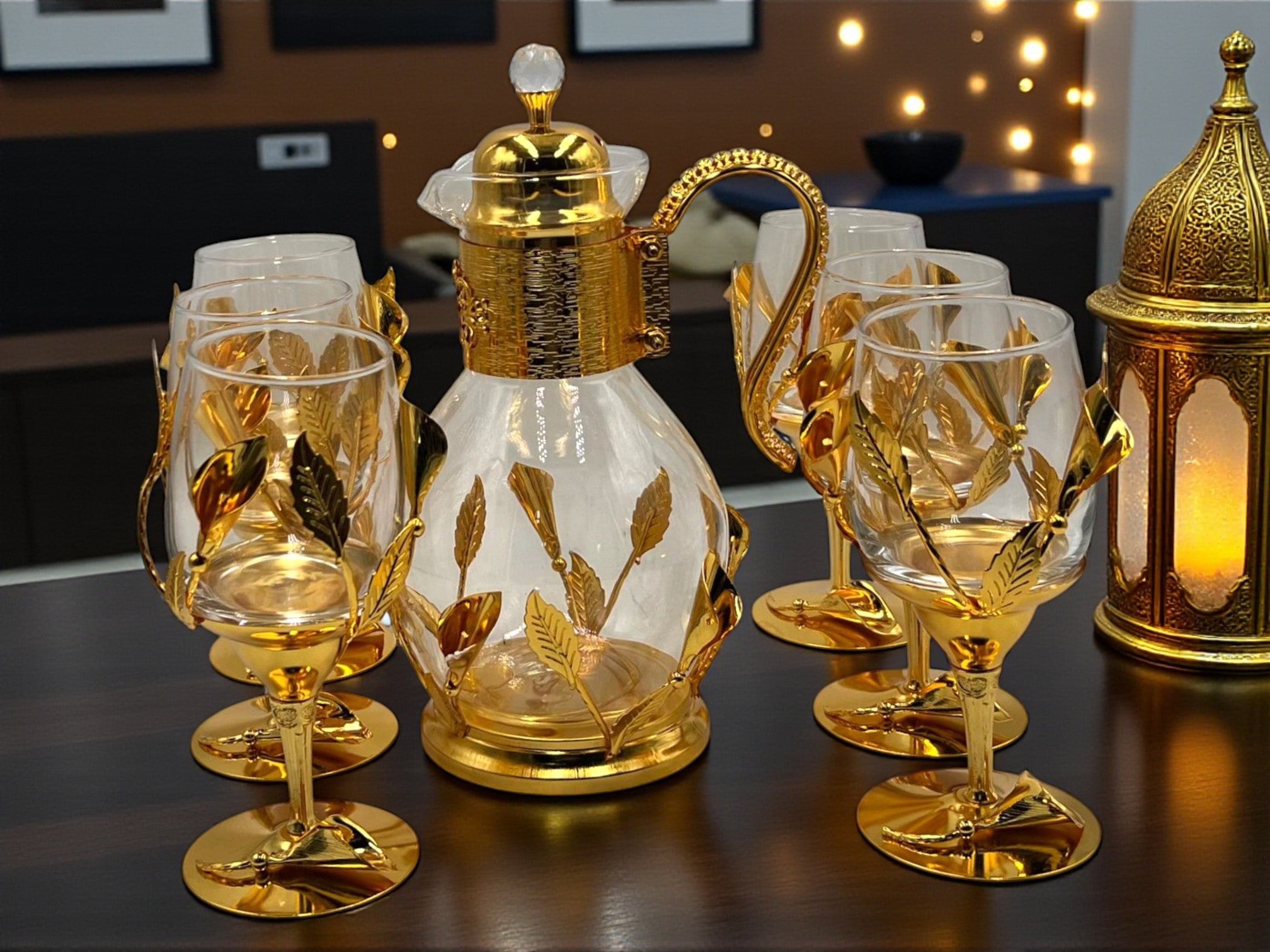 Luxury Golden Water Set (7 Pcs) – Elegant Dining & Serving Essential