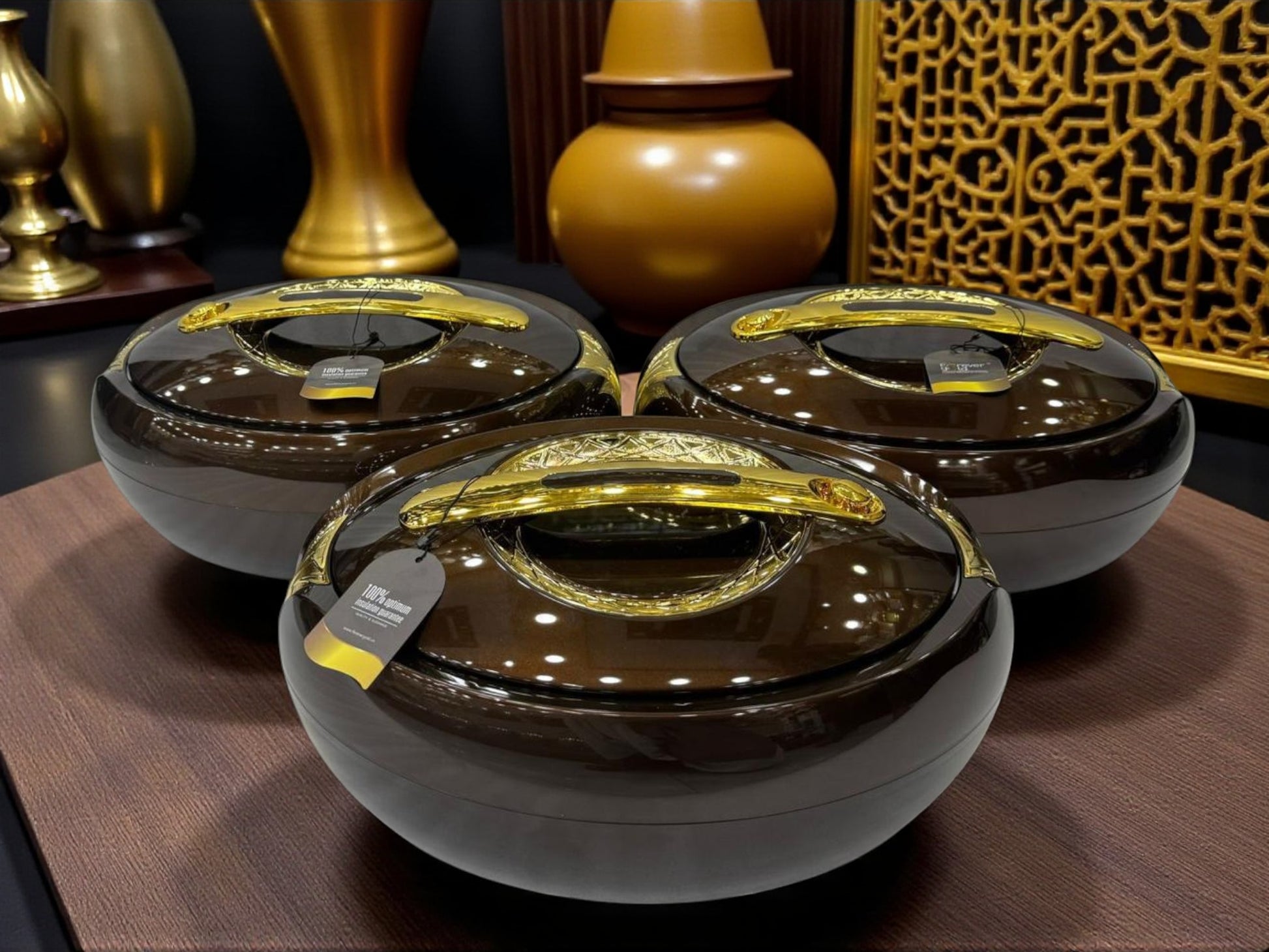 Imported Forever Gold Royal Hot pots (Brown) | Maintain the warmth for hours | Available in three sizes