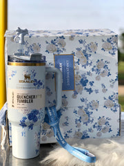 Stanley Quencher 40oz – Love Shake Original Fancy Tumbler with Lid & Handle | All-Day Hydration