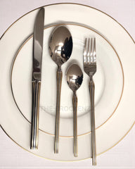 Royal Elegance 24 Pcs Imported Gold Cutlery Set - Serves 6 Persons (24Pcs)
