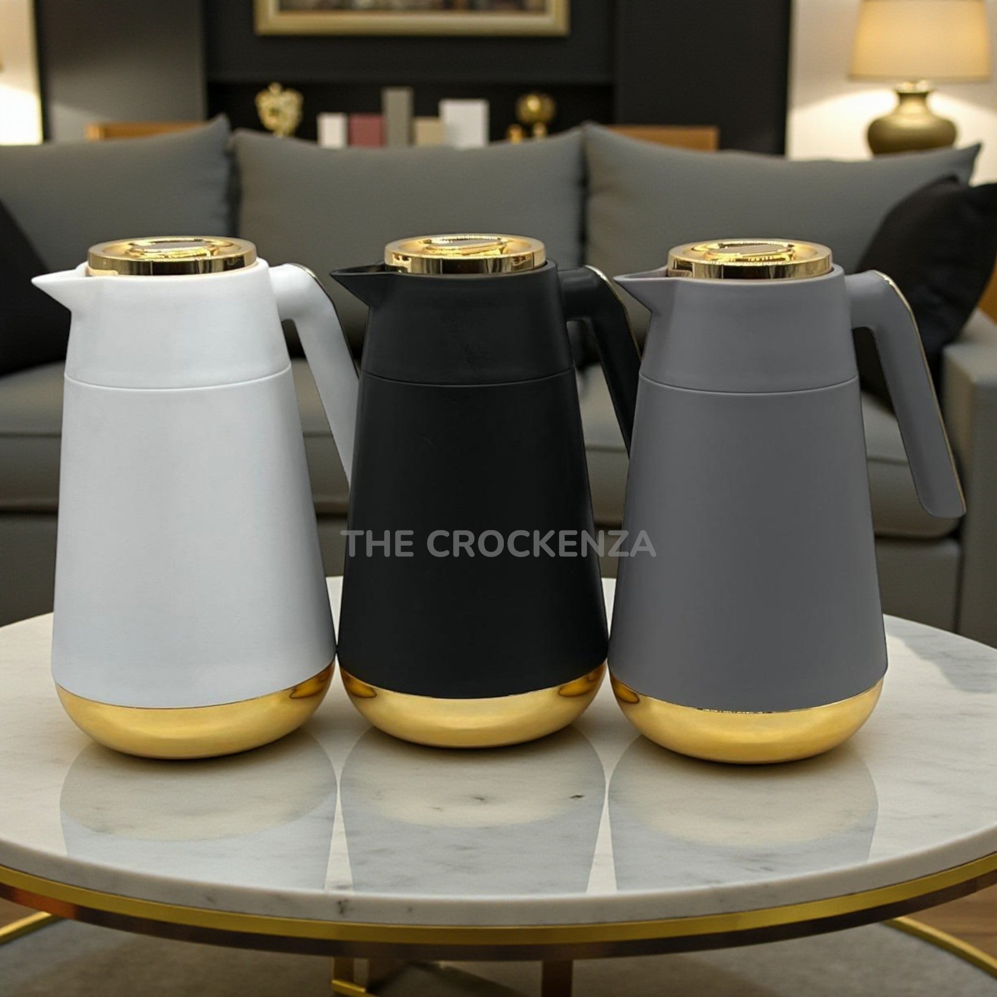 Elite Minimalist Thermos Flask – Double Wall Insulated | Premium Gold Bottom Finish