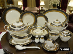 Imported Yamasen Japan–Inspired Luxury Gold-Plated Dining Set – Premium 75 & 103 Piece Collections for 8 and 12 Persons Servng