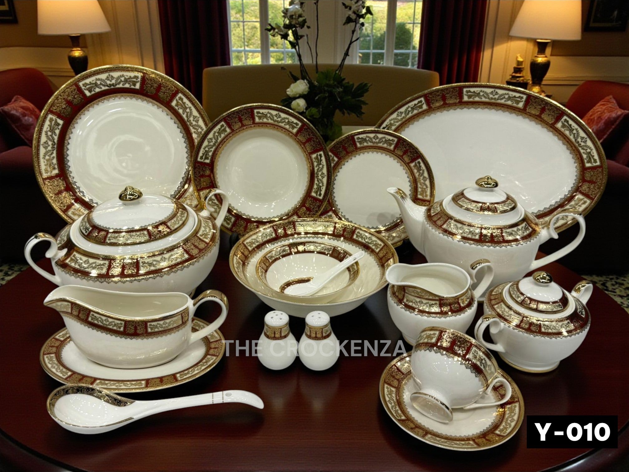 Yamasen Japan-Inspired Gold-plated Royal Dining Set | Available in 75 & 103 Pieces Serving