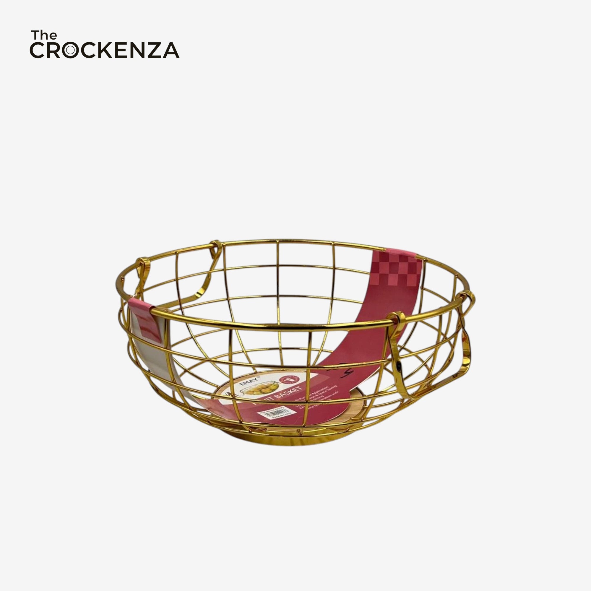 Luxury Gold Metal Fruit Basket with Handles – Elegant Wire Storage Bowl for Dining Table & Kitchen Décor