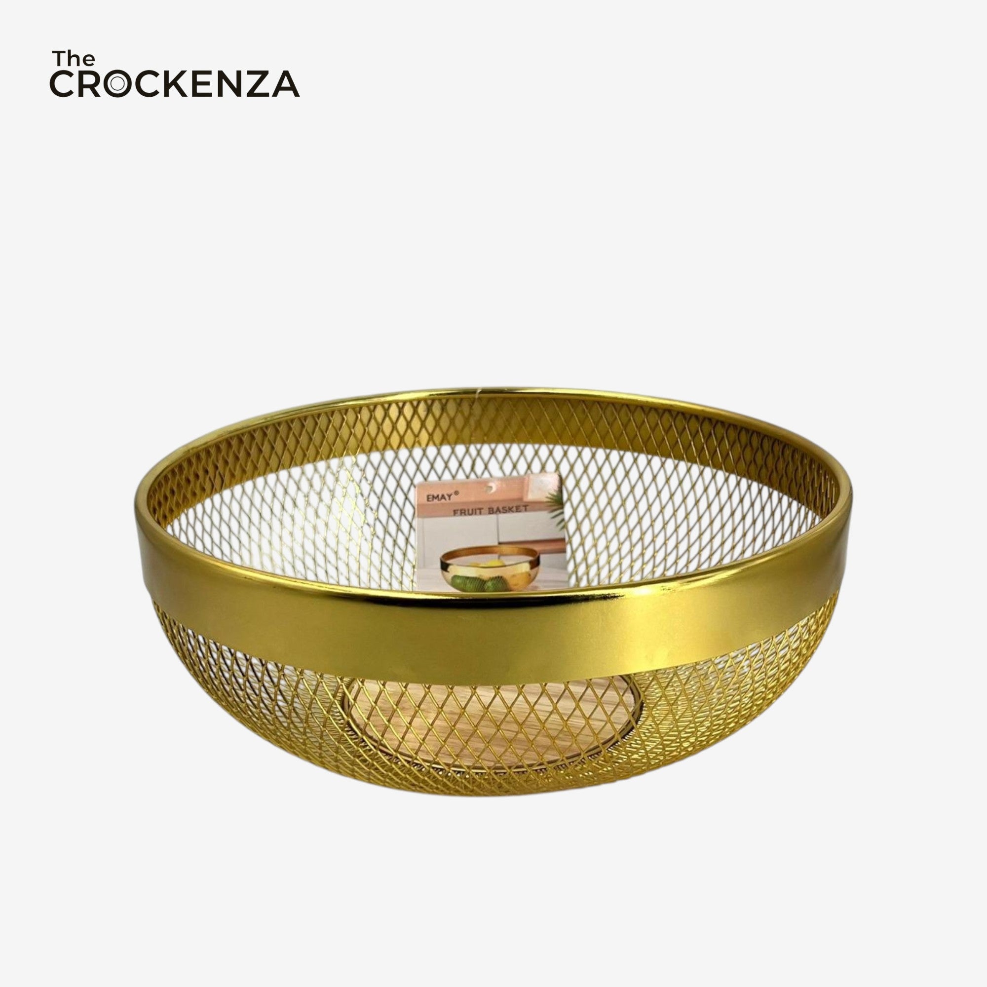 Modern Gold Mesh Fruit Basket for Kitchen Countertop & Dining Table
