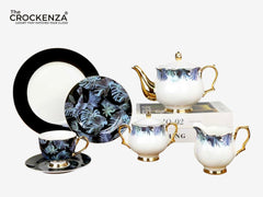 Imported Luxury Johnson Brothers–Inspired 24-Piece Fine Dining Tea Set
