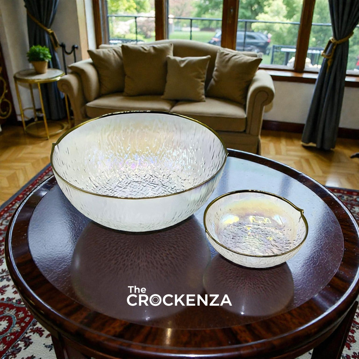 Luxury 7 Pcs Dessert Serving Glass Bowl Set