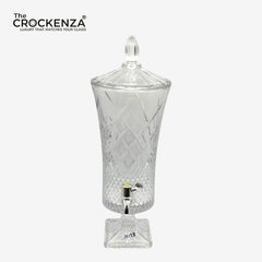 Luxury Crystal Glass Beverage Dispenser with Tap – Premium Drink Dispenser 4.5 Ltr