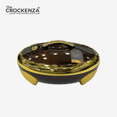 Imported Forever Gold Royal Oval-shapped Hot pots (Brown) | Maintain the warmth for hours | 4/5/6 ltrs