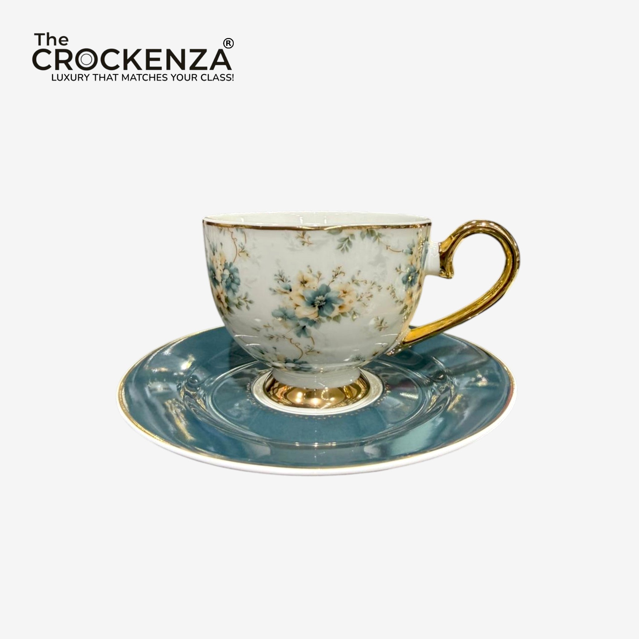 Johnson Bros Inspired 12-Piece Floral Cups & Saucers Set –Elegant for Home, Guests & Gifting