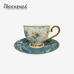 Johnson Bros Inspired 12-Piece Floral Cups & Saucers Set –Elegant for Home, Guests & Gifting