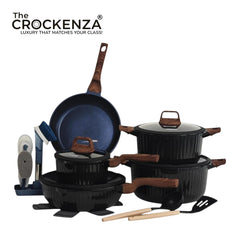 DONNOR AURA 20-Piece Granite Coated Never-Stick Cookware Set – Premium Pots, Pans & Kitchen Essentials