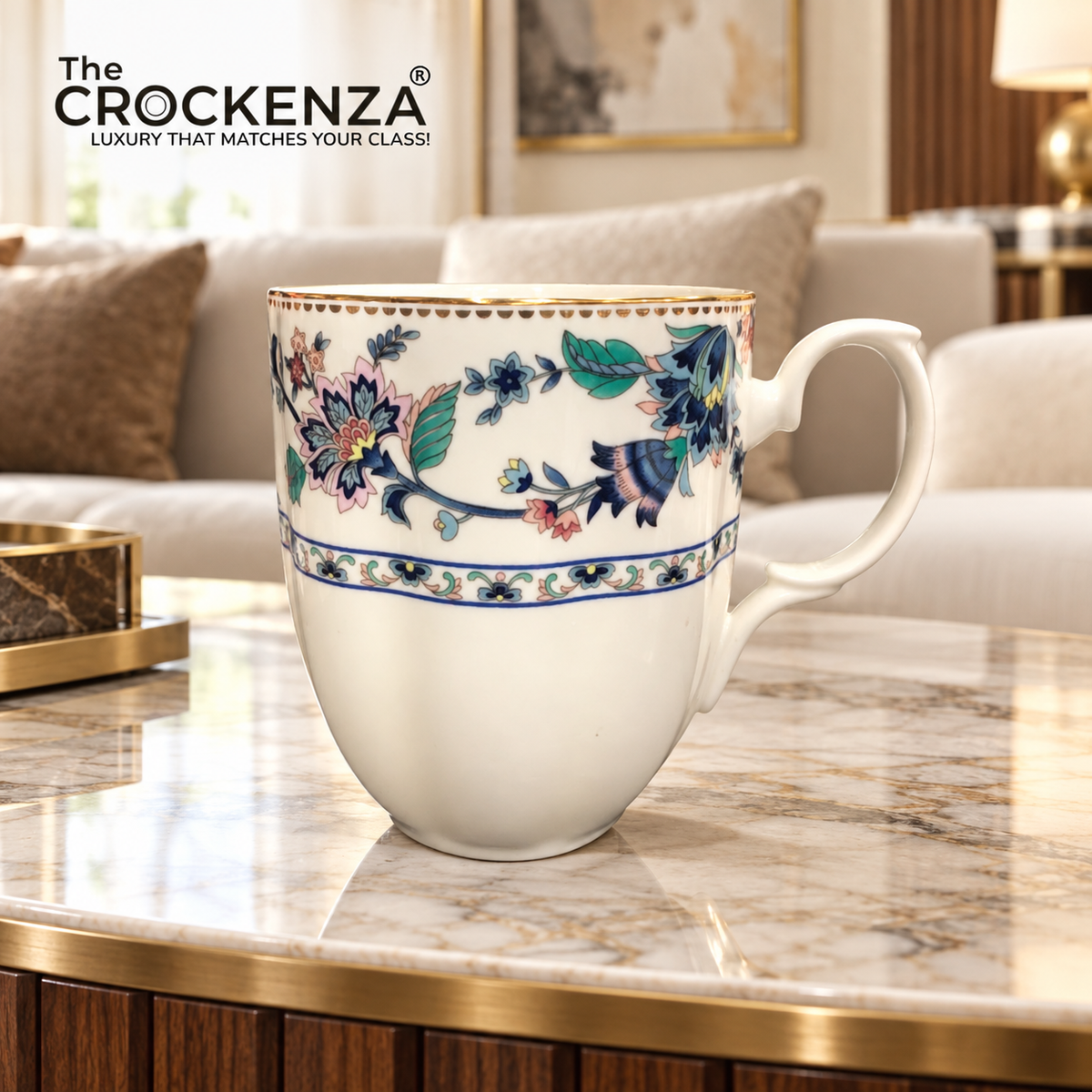 Royal Albert-Inspired Luxury Floral Mug – Single Piece