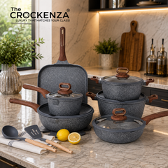 Imported DONNOR BERRY 16-Piece Healthy Granite-coated Cookware Set | Induction Bottom