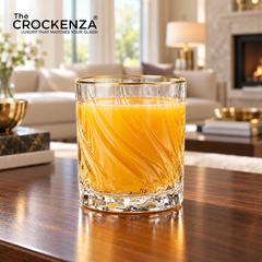 Luxury Gold Rim Drinking Glass Set – 6 Piece Decorative Juice & Water Tumblers