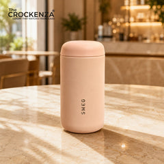 SMEG Capsule Coffee Cup 350ML – Premium Stainless Steel Insulated Travel Mug - Pink