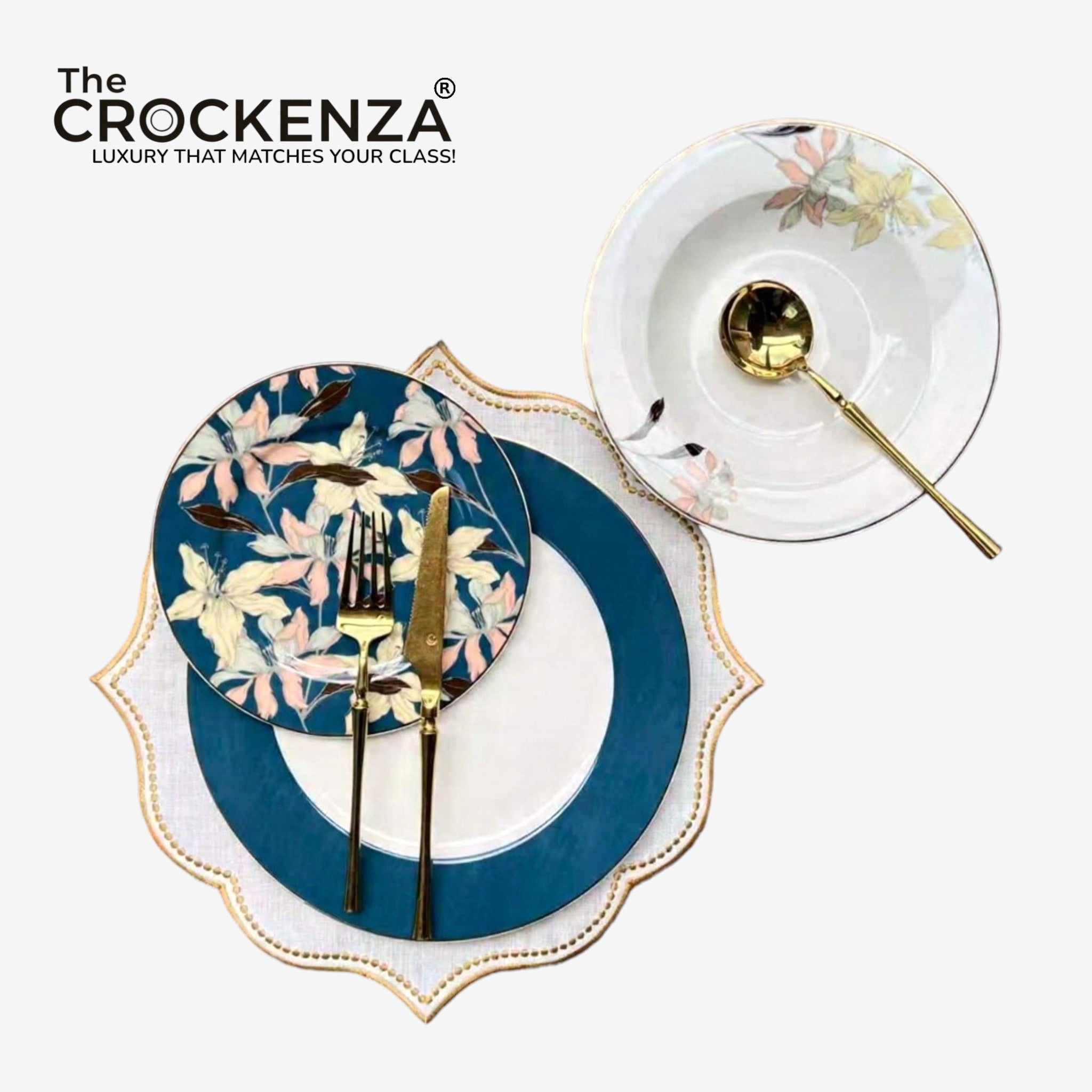 Imported Luxury 18-Pcs Johnson Bros–Inspired Premium Super Bone China Plate Set