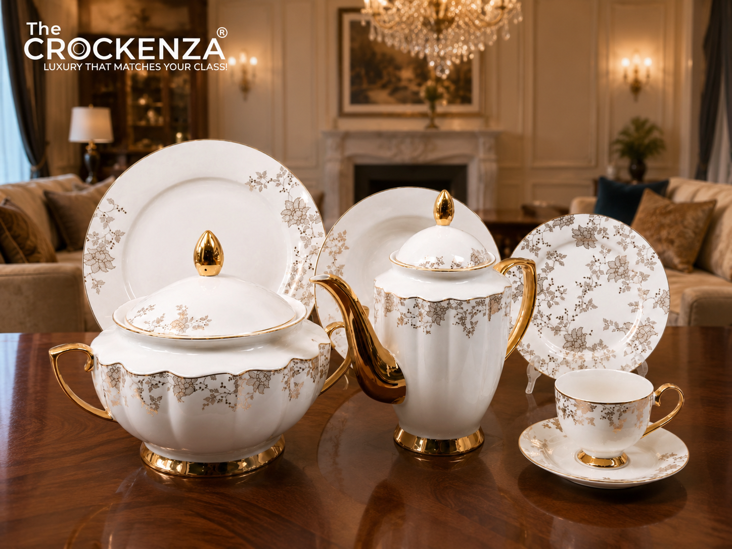 Imported Johnson Bros inspired Luxury Floral Dining Set - Available in two serving sizes