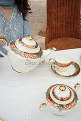Royal Yamasen Japan-inspired Gold & Maroon Dinnerware Set | Luxury 75/103 Piece Collection for 8 & 12 Persons Serving