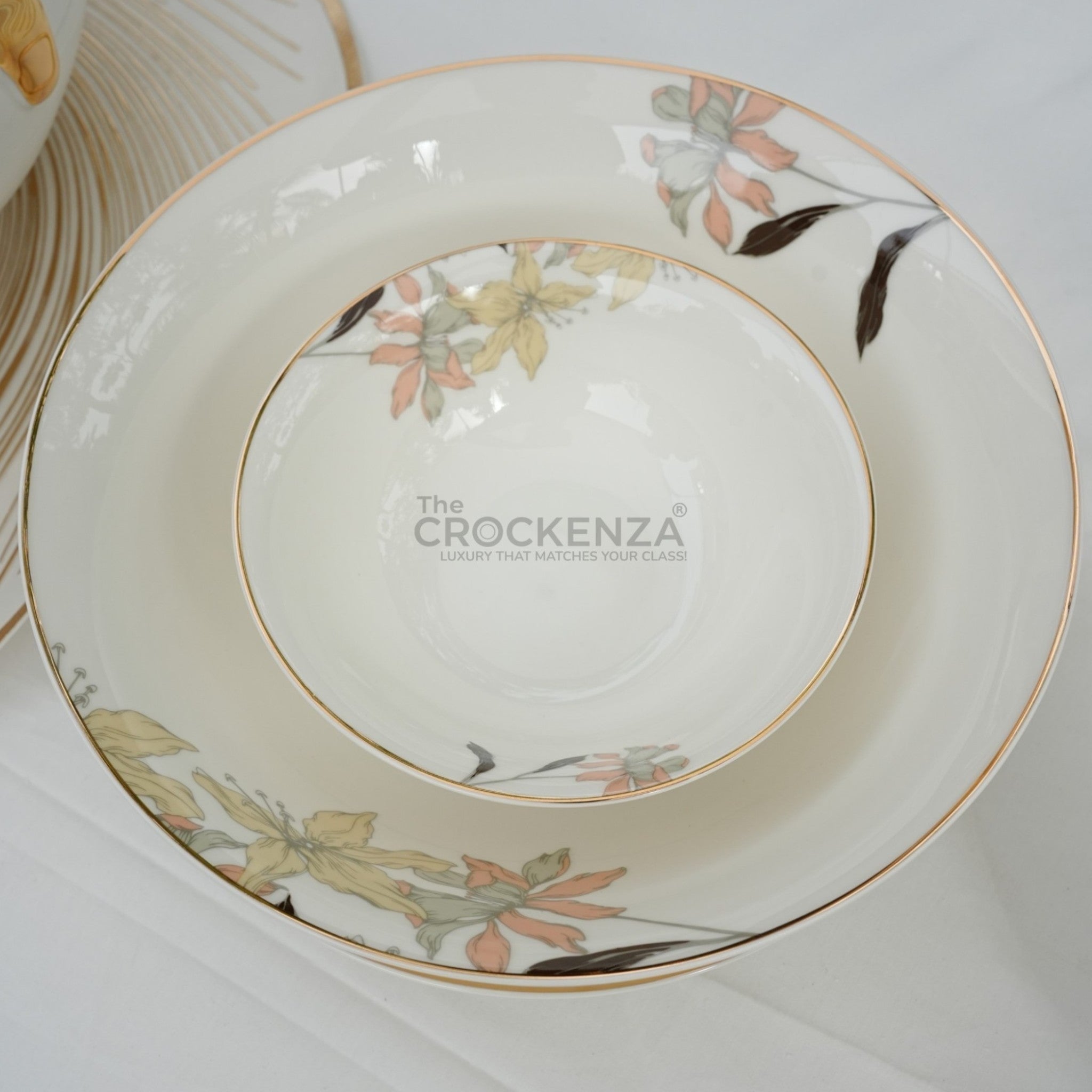 Johnson Bros Inspired Royal Floral Bone China Luxury Dinner Set | 65 & 89 Piece Royal Azure Bloom