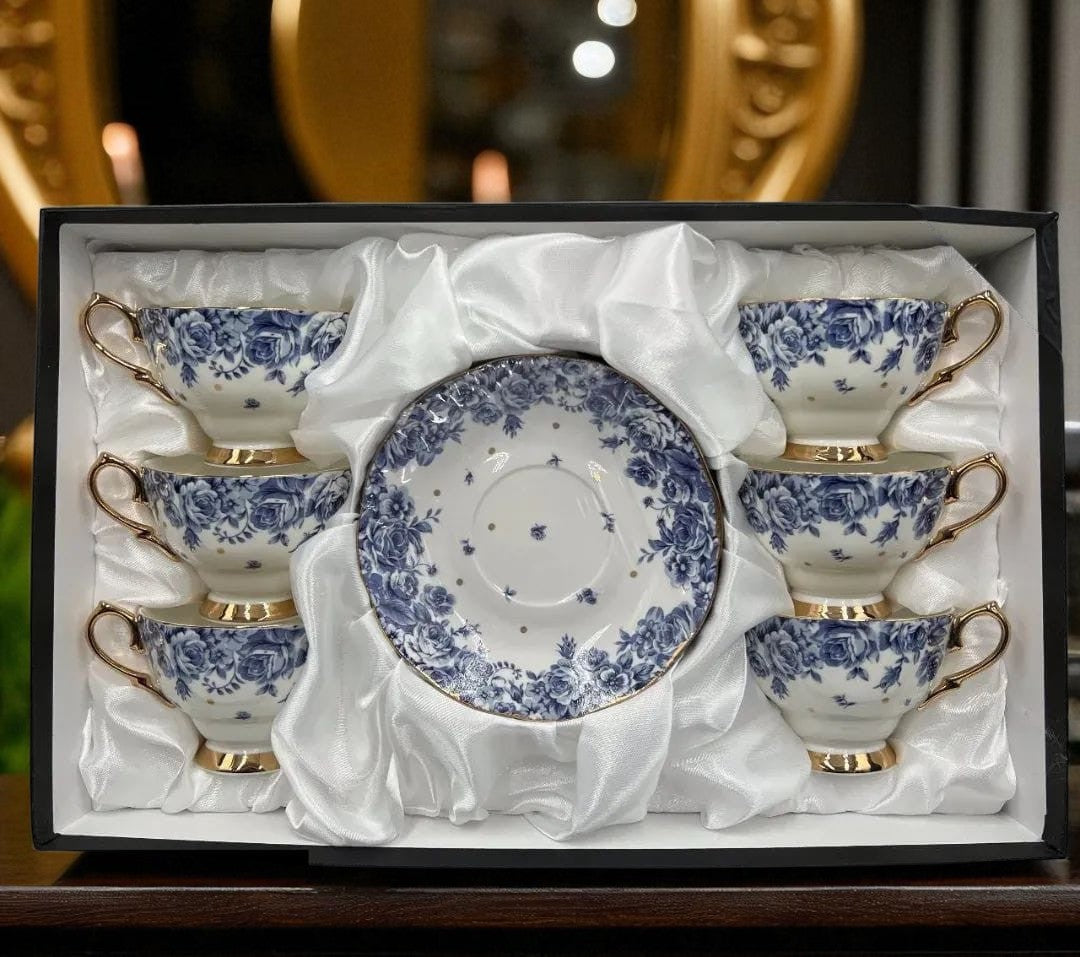 Royal Elegance: Cups & Saucers (Inspired by Royal Albert) - 12 (Pcs)