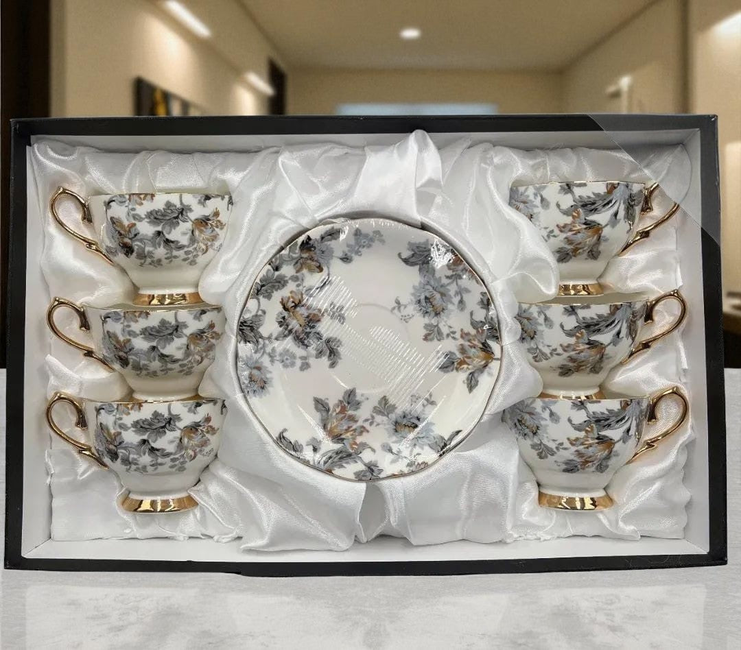 Royal Elegance: Cups & Saucers (Inspired by Royal Albert) - 12 (Pcs)