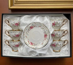 Royal Elegance: Cups & Saucers (Inspired by Royal Albert) - 12 (Pcs)