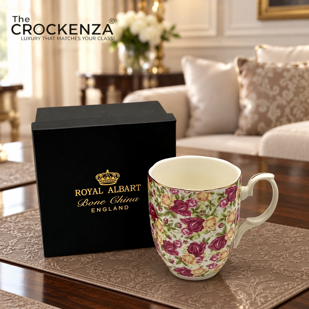 Royal Albert-Inspired Luxury Floral Mug – Single Piece