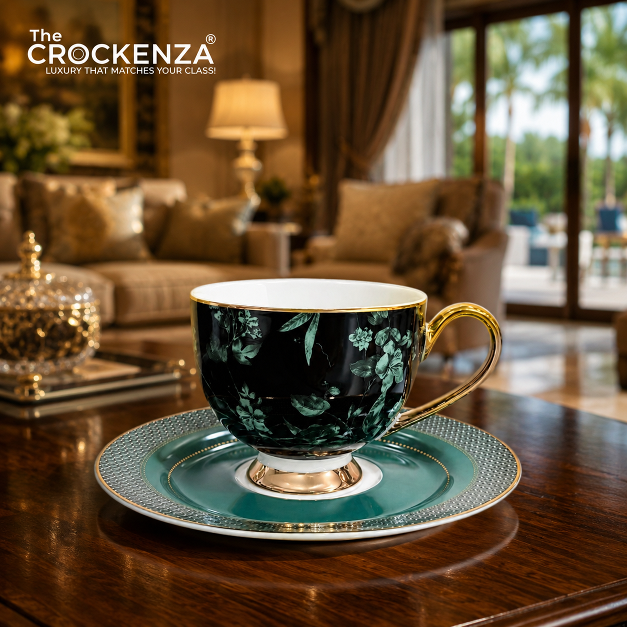 Premium Super Bone China Cup & Saucer Set | Vintage Johnson Bros Inspired Floral Tea Cups