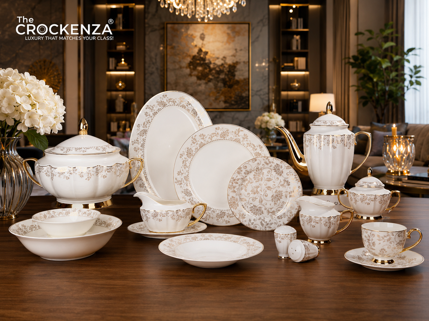 Imported Johnson Bros inspired Luxury Floral Dining Set - Available in two serving sizes