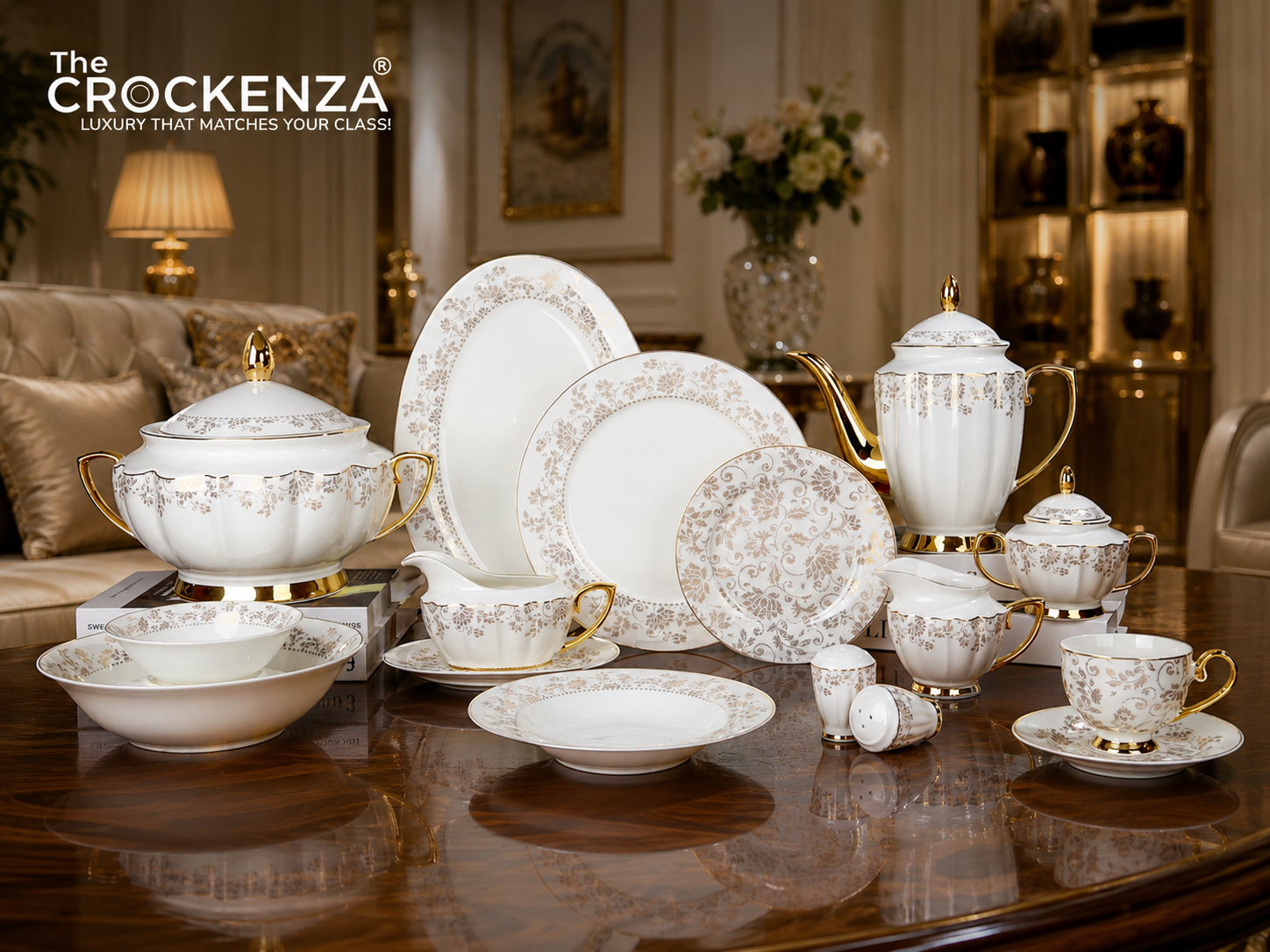 Imported Johnson Bros inspired Luxury Floral Dining Set - Available in two serving sizes