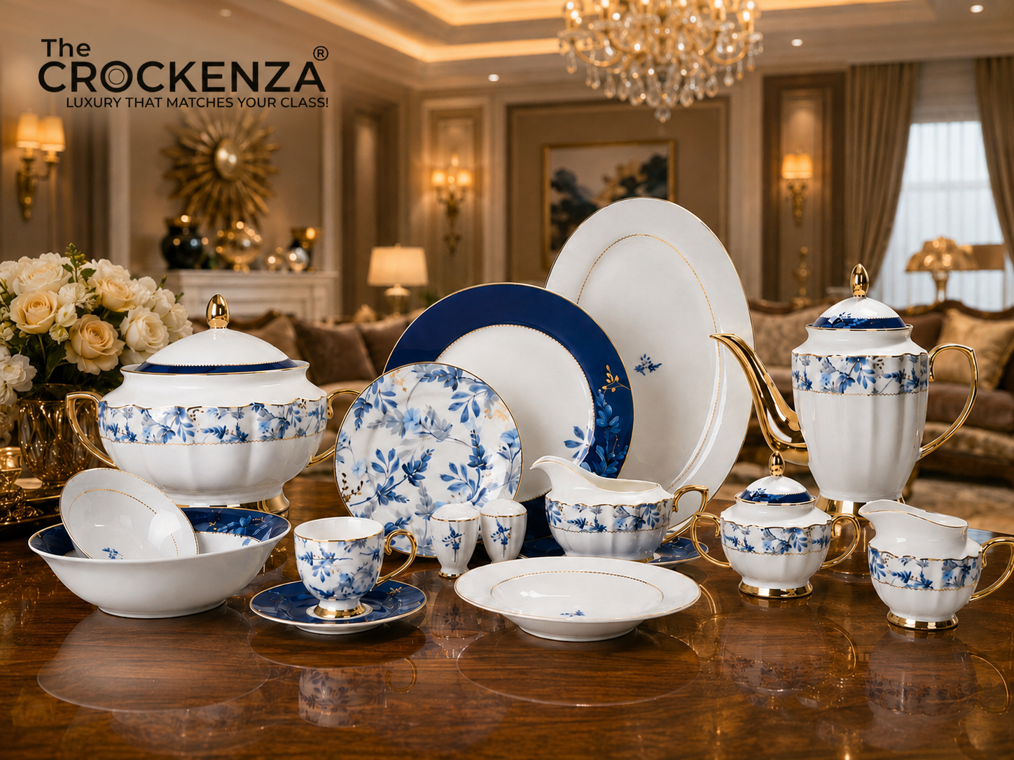 Premium Imported Johnson Bros inspired Dining Set - Available in two serving sizes DS-087