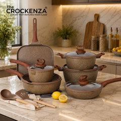 Imported DONNOR BERRY 16-Piece Healthy Granite-coated Cookware Set | Induction Bottom