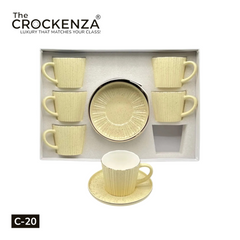 Imported Ceramic Cup & Saucer Set – Elegant Matte Finish