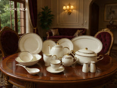 Noritake Inspired Deluxe Dinnerware Set – The Ultimate 8-Person Host Collection - Available in Two-serving sizes